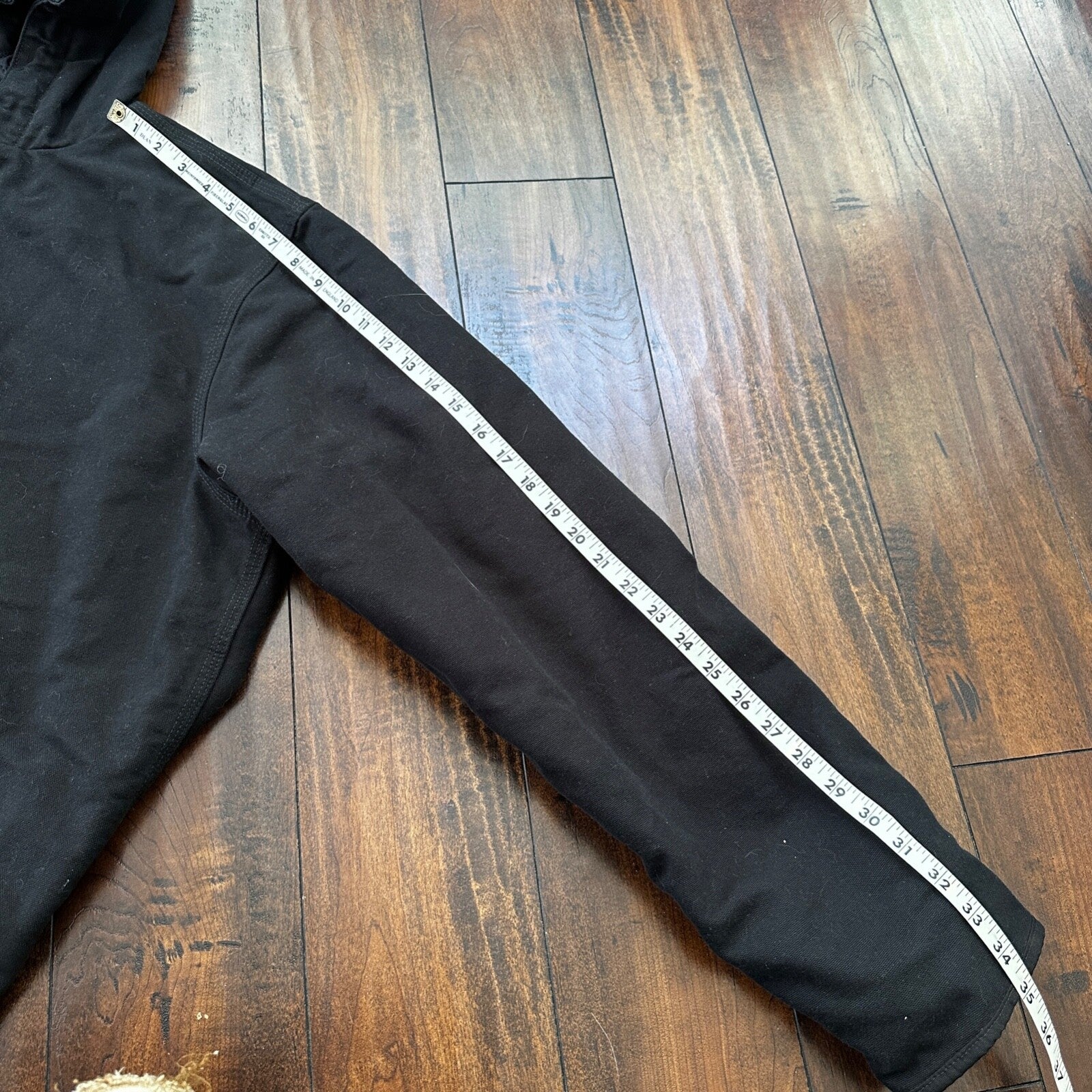 VTG Carhartt Active Jacket Adult XL Duck Canvas Black Workwear Hood 104050