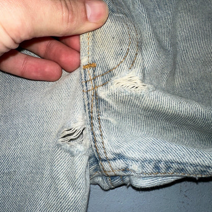 Levis 501 Vintage 90s XX Straight Leg Mexico Jeans 33x34 Light Wash Act 31x27