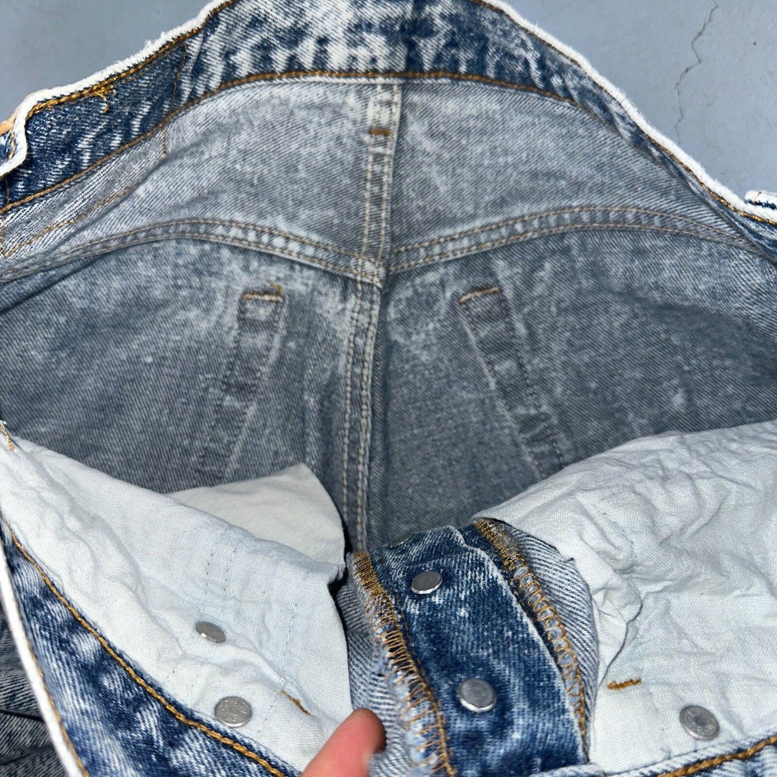 Levis 501 Vintage 80s USA XX Straight Leg Jeans Blue Acid Wash 32x34 Act 31x33