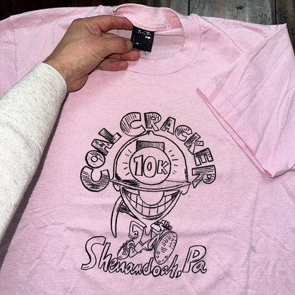 Coal Cracker Shenandoah Pennsylvania Vintage T Shirt PA NYC Pink Funny Marathon