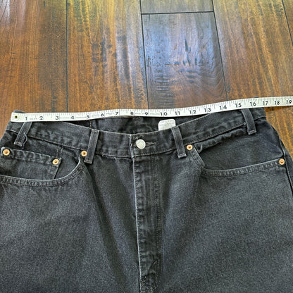 Levis 505 Vintage 90s Straight Leg XX Mexico Jeans 38x32 Black Wash Act 33x30