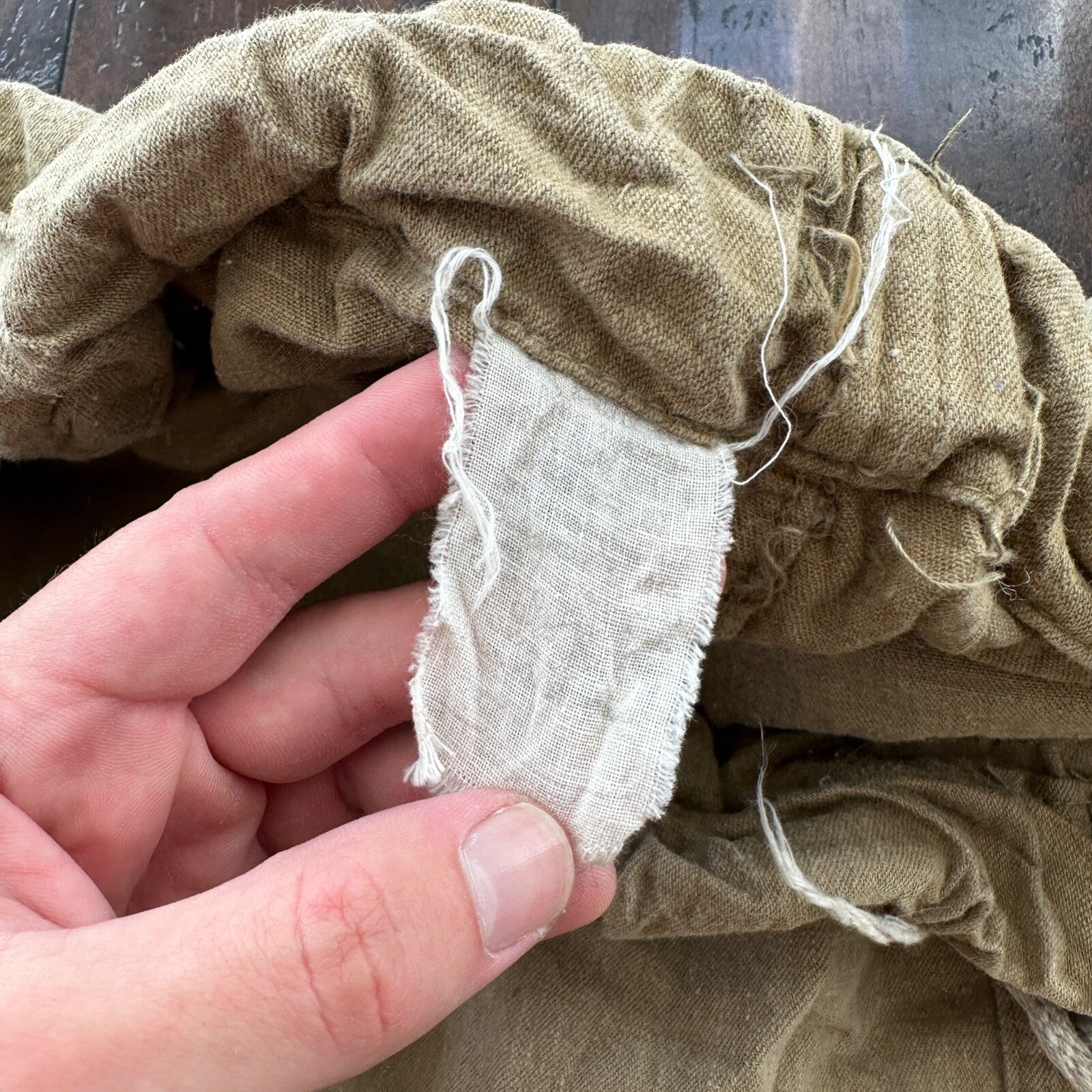 VTG WWII Canvas Garment Laundry Bag Rare Military Denim 1940s 40s 50s Stencil