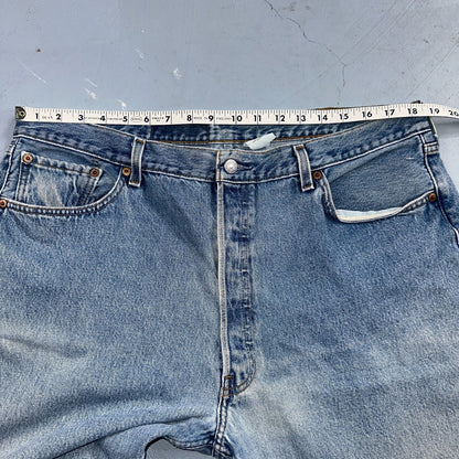 Levis 501 Vintage 90s Mexico Straight Leg Jeans 40x32 Y2K Light Wash Act 37x30