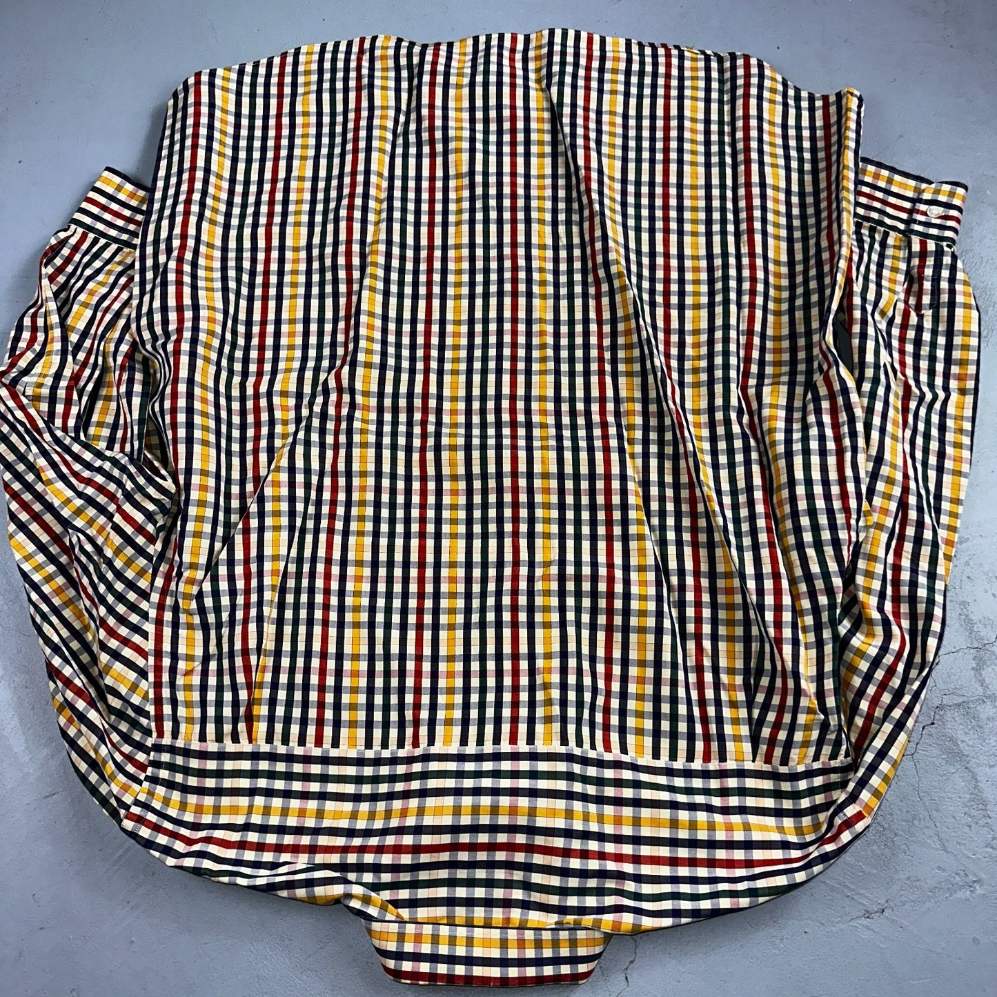 Paul & Shark Shirt Men's 46 Button Down Long Sleeve Gingham Check Italy Tricolor