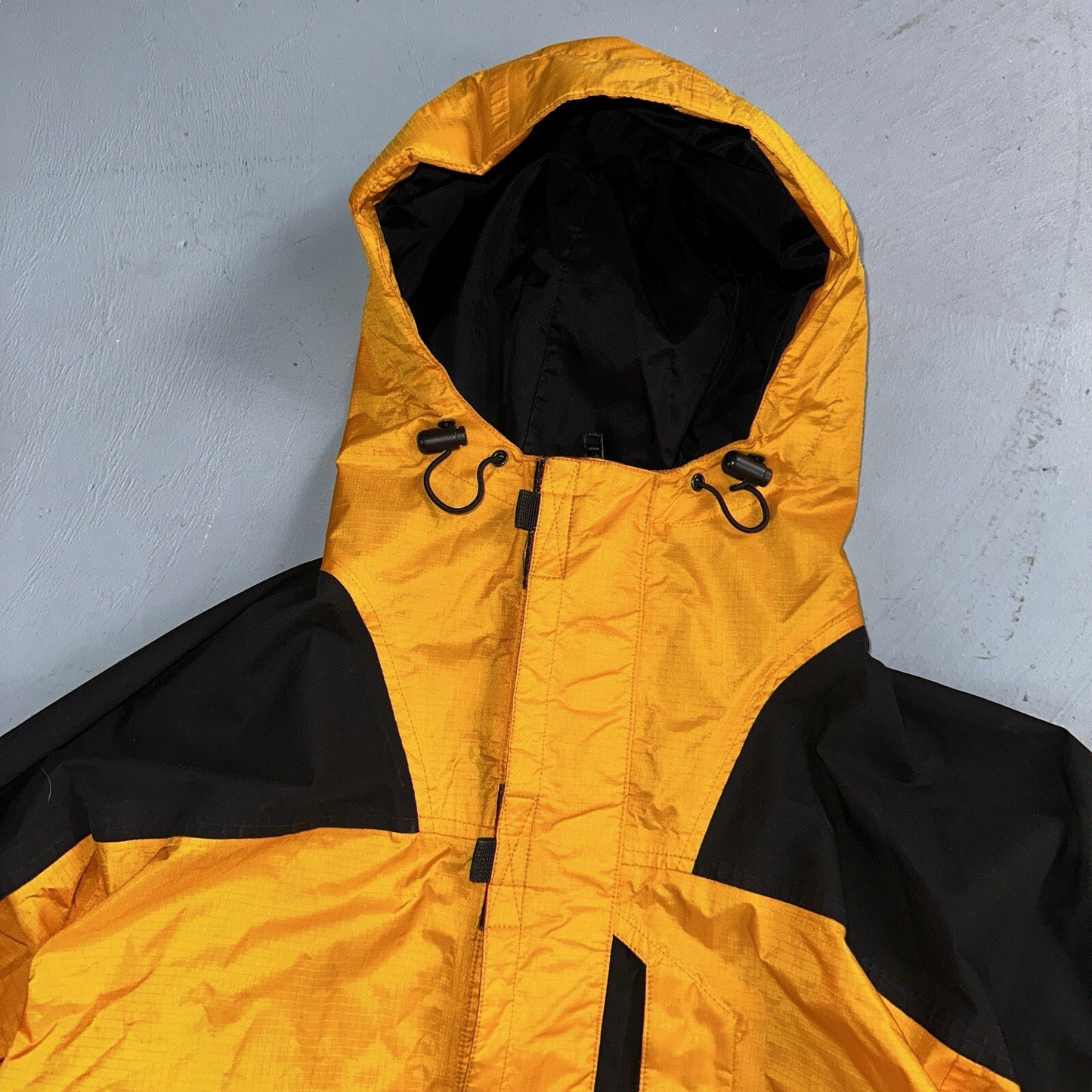 Gore Tex VTG Jacket Mens M Yellow Equinox Mountain Guide Full Zip Goretex Hike