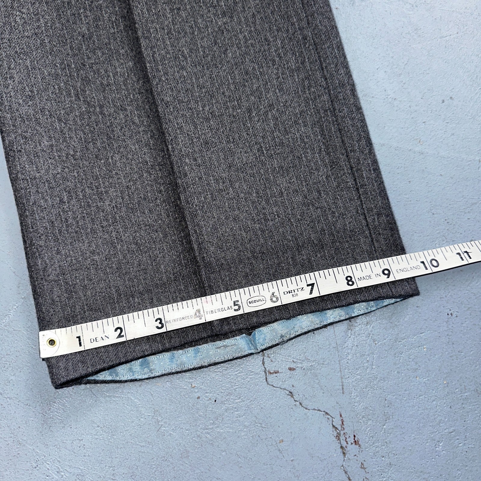 VTG Mens 2 PC Suit 41 Jacket Coat Pants Gray Rockabilly 80s Egon Von Furstenberg