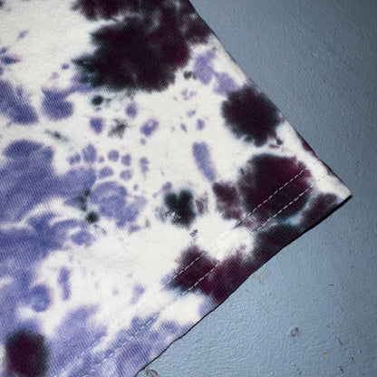 Tye Dye Hippie Purple Black VTG T Shirt Y2K Grateful Dead Wild Pattern Cool Best