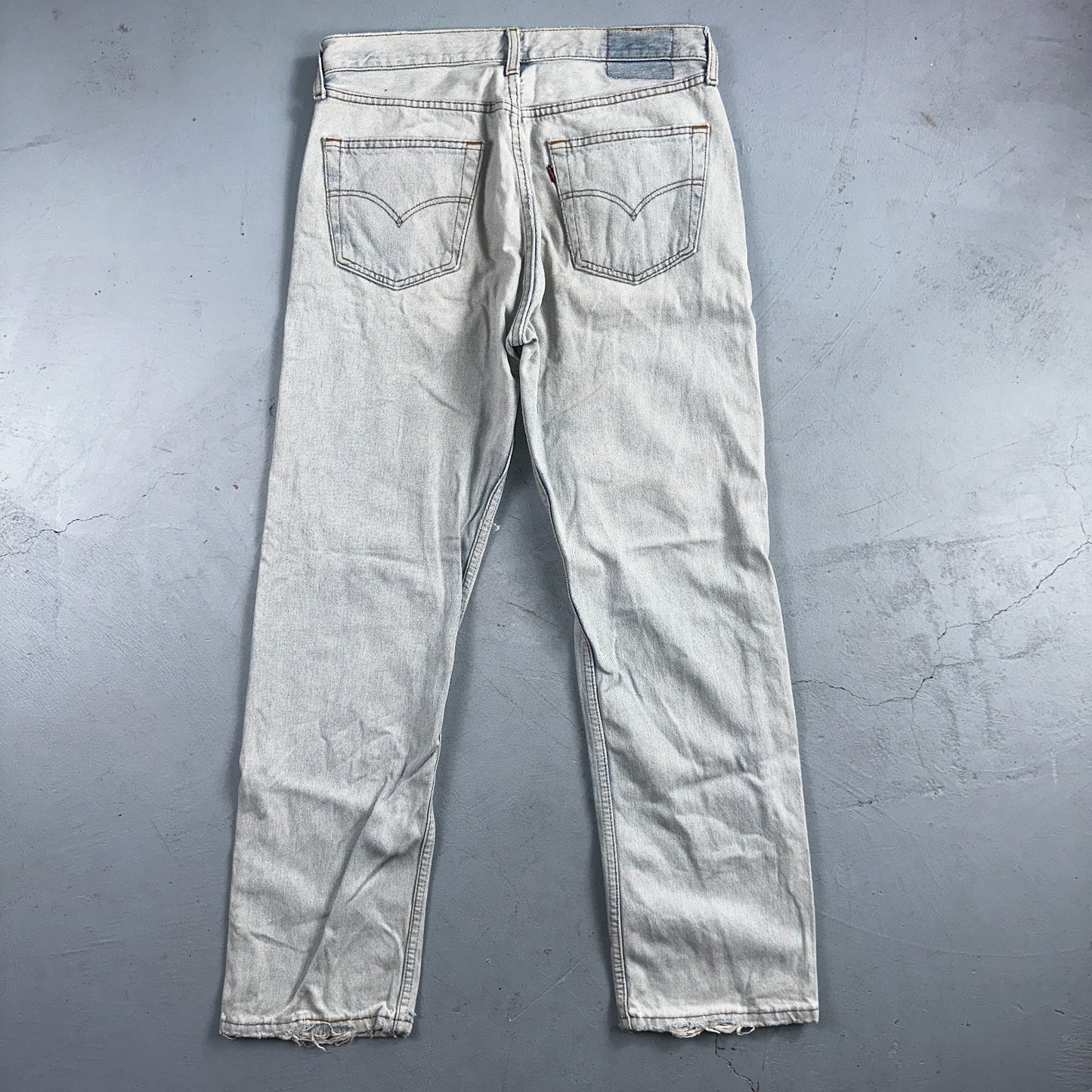 Levis 501 Vintage 90s Mexico Straight Leg Jeans Blue Light Wash 34x30 Act 31x29