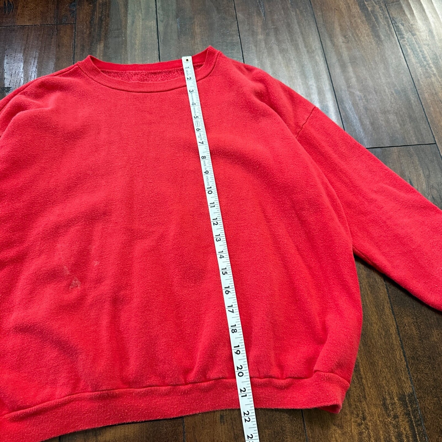 VTG 1960s Rockabilly Sweatshirt Sweater 60s 70s Blank Basic Afterhood USA Red 2