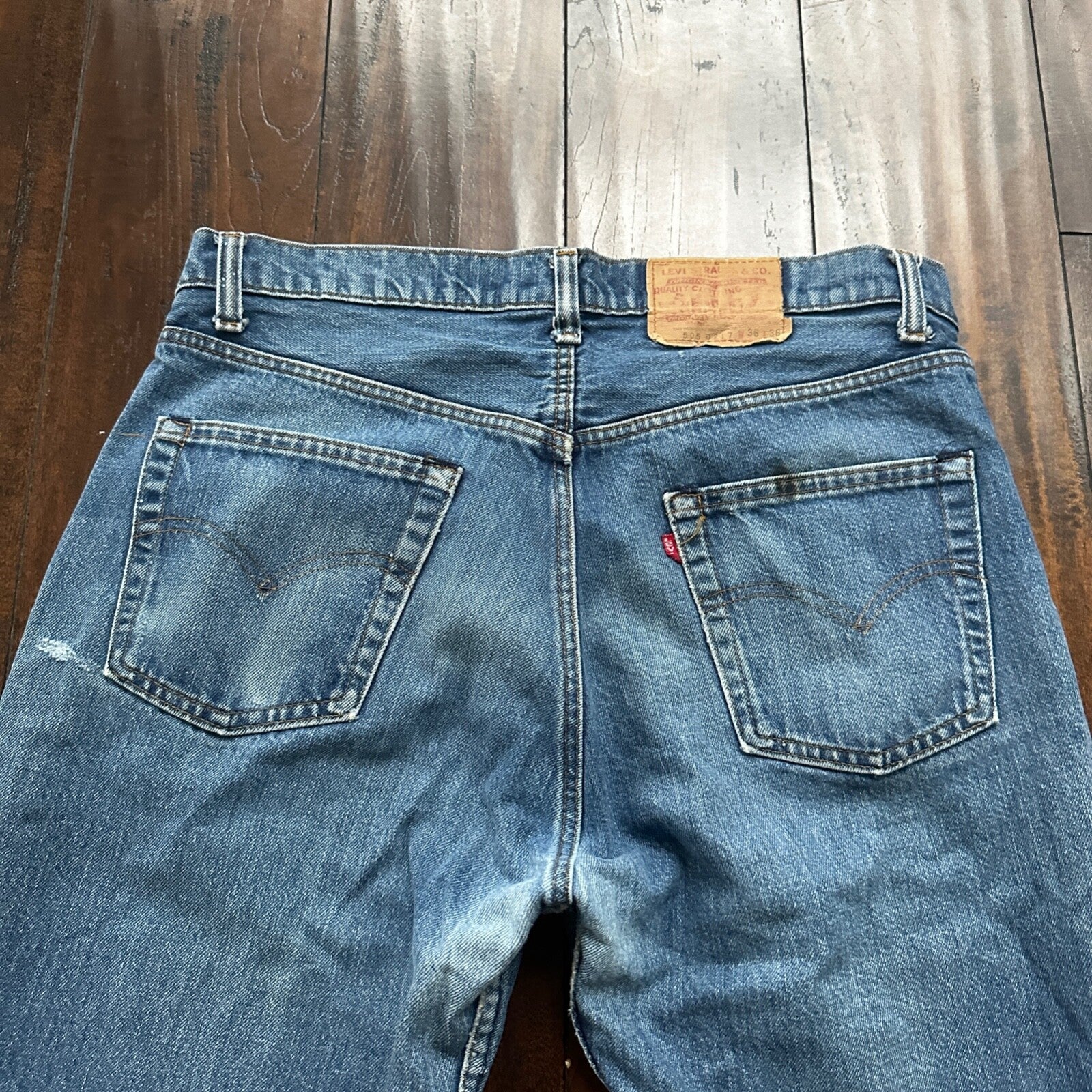 Vintage 80s Levis 505 36x36 USA Blue Jeans 501 Act 34x34 Med Wash