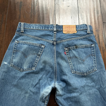 Vintage 80s Levis 505 36x36 USA Blue Jeans 501 Act 34x34 Med Wash
