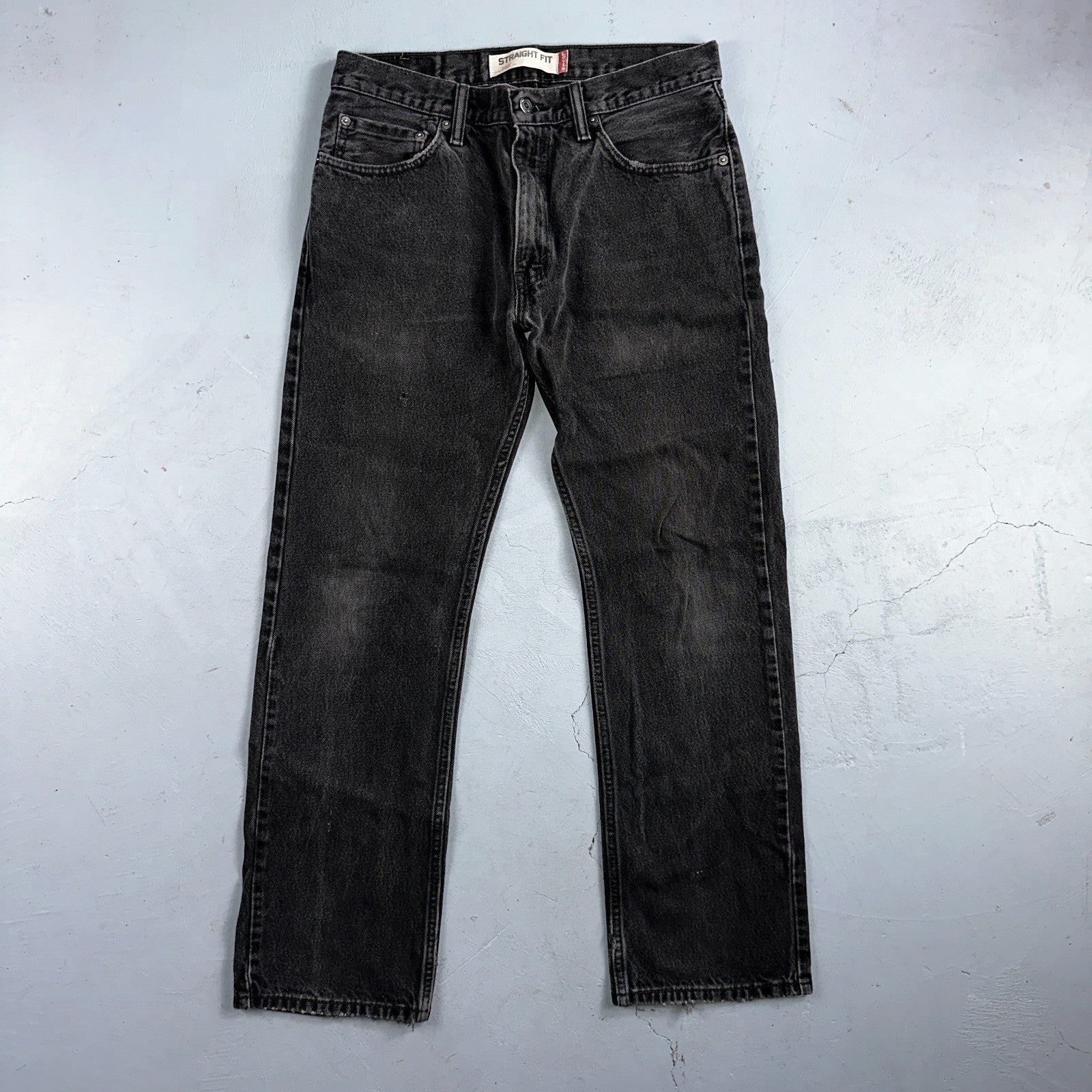 Levis 505 Vintage Y2K Straight Leg XX 2000s Jeans 32x30 Black Light Wash 31x29
