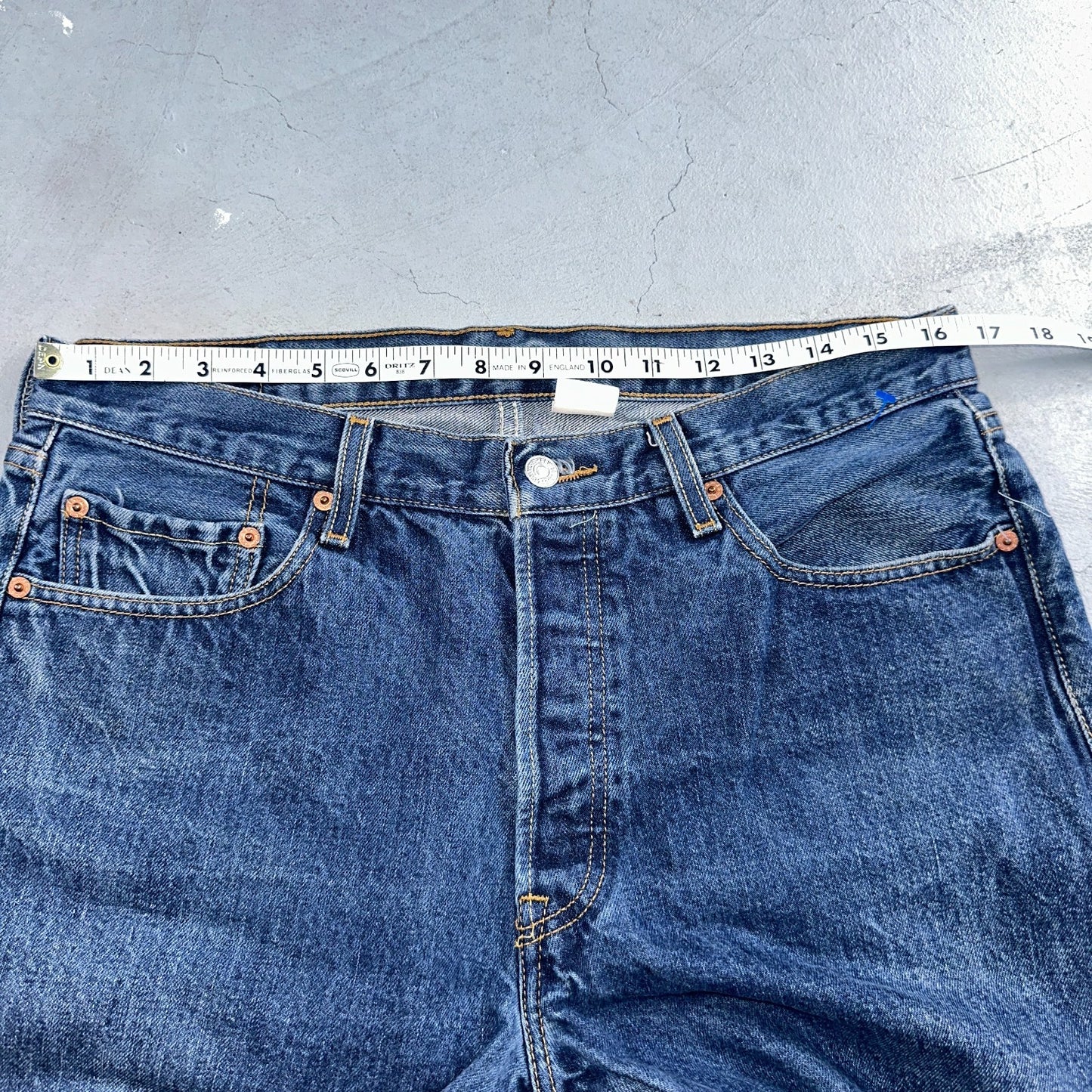 Levis 501 Vintage Y2K 90s XX Straight Leg Jeans Blue Med Wash 34X30 Act 33x30