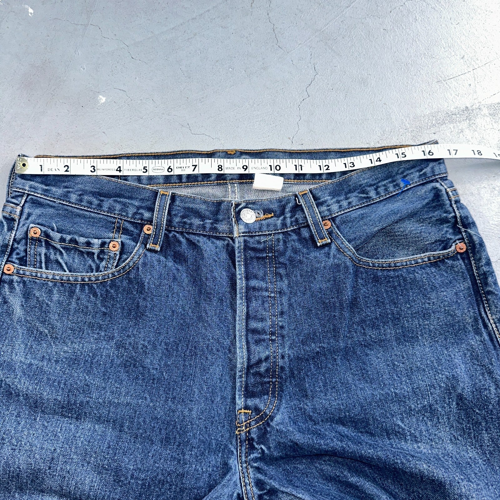 Levis 501 Vintage Y2K 90s XX Straight Leg Jeans Blue Med Wash 34X30 Act 33x30