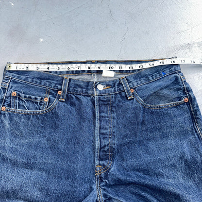 Levis 501 Vintage Y2K 90s XX Straight Leg Jeans Blue Med Wash 34X30 Act 33x30