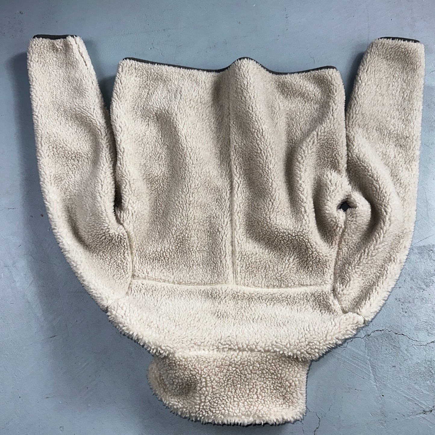 LL Bean Women's Sherpa Fleece Jacket Soapstone Grey Size Small Regular 515832