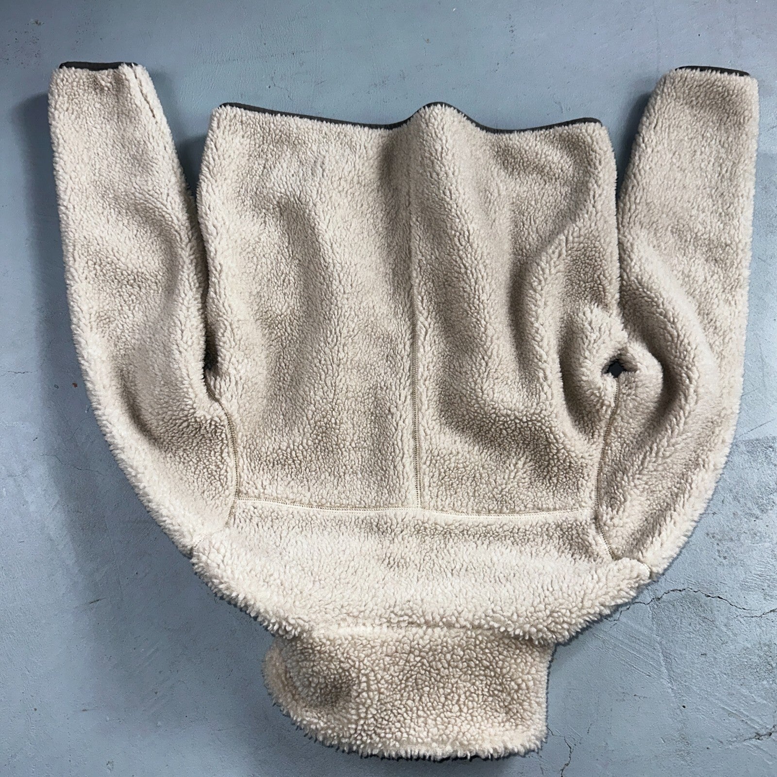 LL Bean Women's Sherpa Fleece Jacket Soapstone Grey Size Small Regular 515832