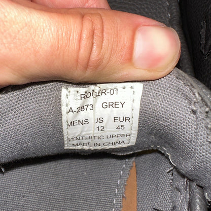 AKADEMIKS Men's Gray Faux Leather Roger Slip-On Driving Loafers SZ 12