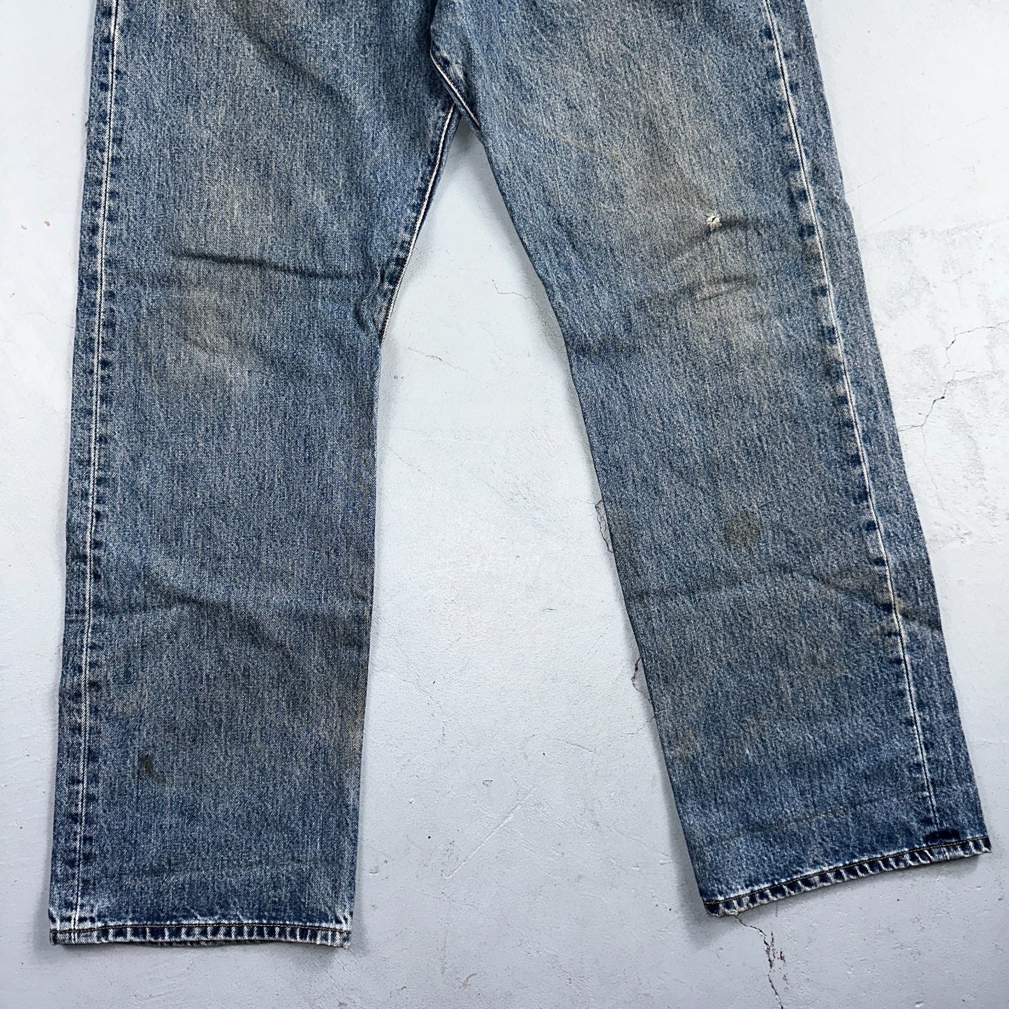 Levis 501 Vintage 90s Mexico Straight Leg Jeans Blue Light Wash 38x30 Act 37x31