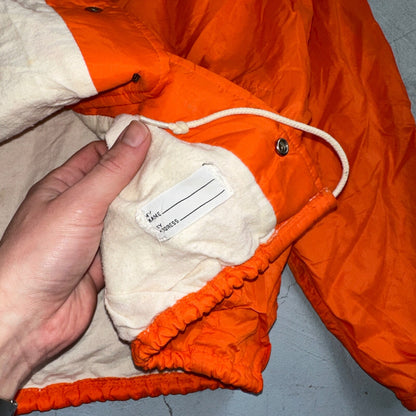 Vintage Indians Coach Starter Satin Jacket Nylon 80s Orange Chainstitch Pat