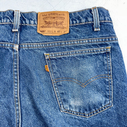 Levis 505 Vintage 90s USA Orange Tab Jeans 40x32 Blue Med Wash 501 Act 38x31