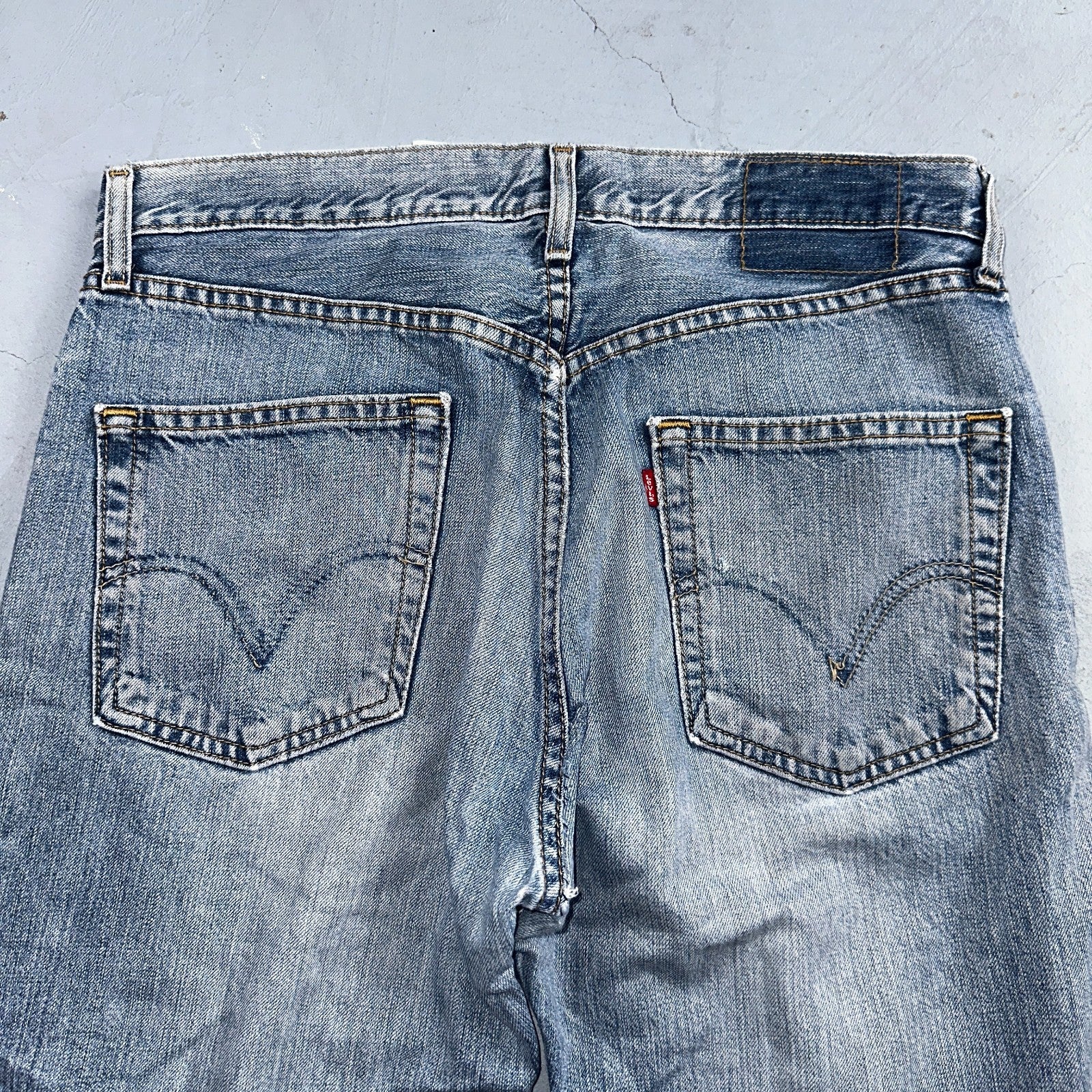 Levis 501 Vintage Y2K 90s XX Straight Leg Jeans Blue Light Wash 33x34 Act 33x30