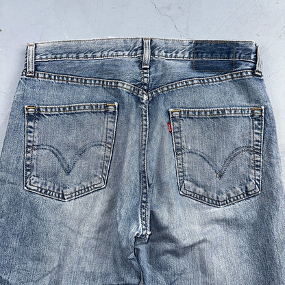 Levis 501 Vintage Y2K 90s XX Straight Leg Jeans Blue Light Wash 33x34 Act 33x30