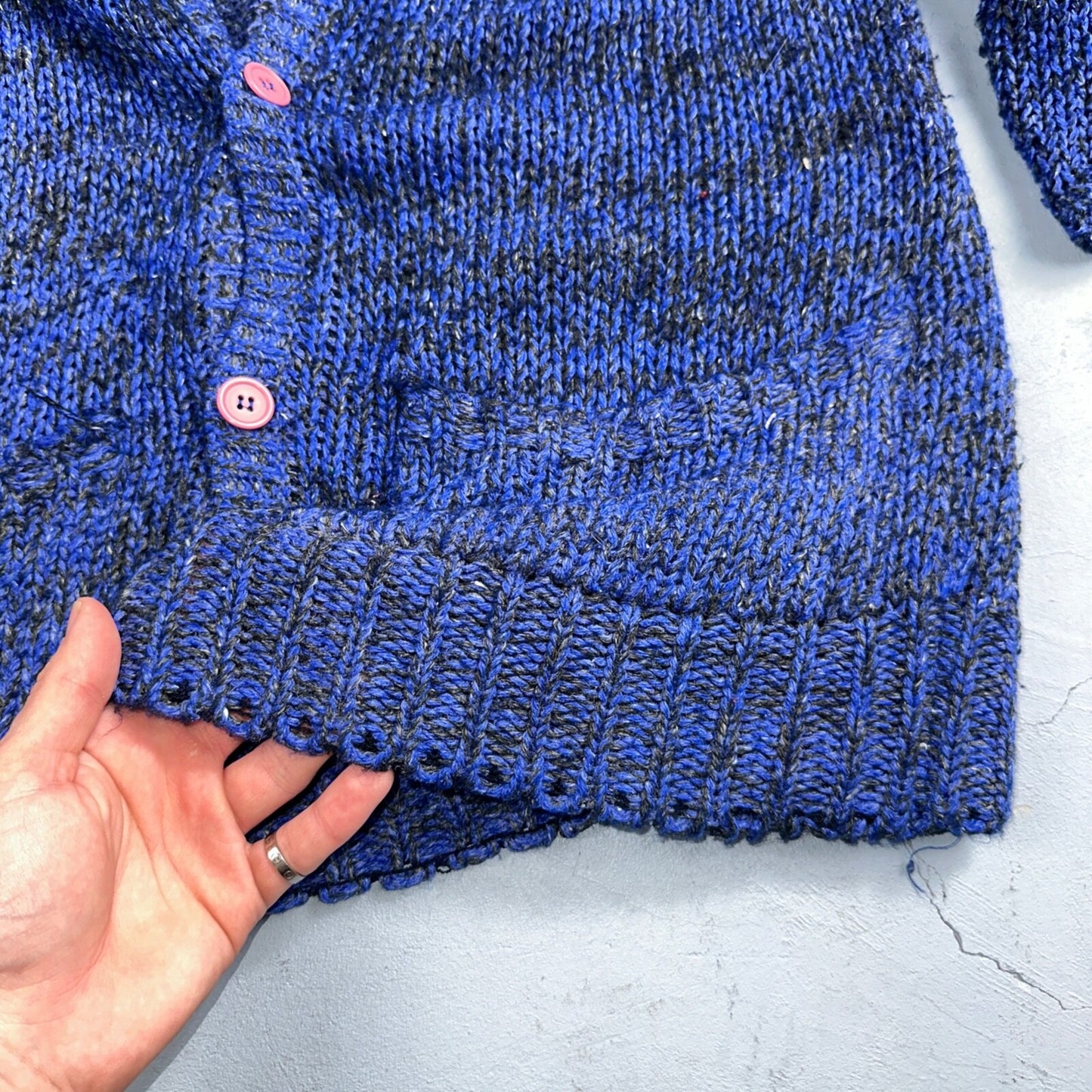 Visage Winter Womans Cardigan Knit Sweater Cozy 80s Active Winter Ramie Purple