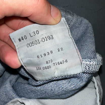 Levis 501 Vintage Y2K Mexico Straight Leg Jeans Blue Light Wash 40x30 Act 38x30