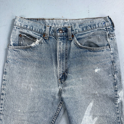 Levis 517 Vintage 80s USA Orange Tab Bootcut Flare Blue Jeans Talon Act 29x28