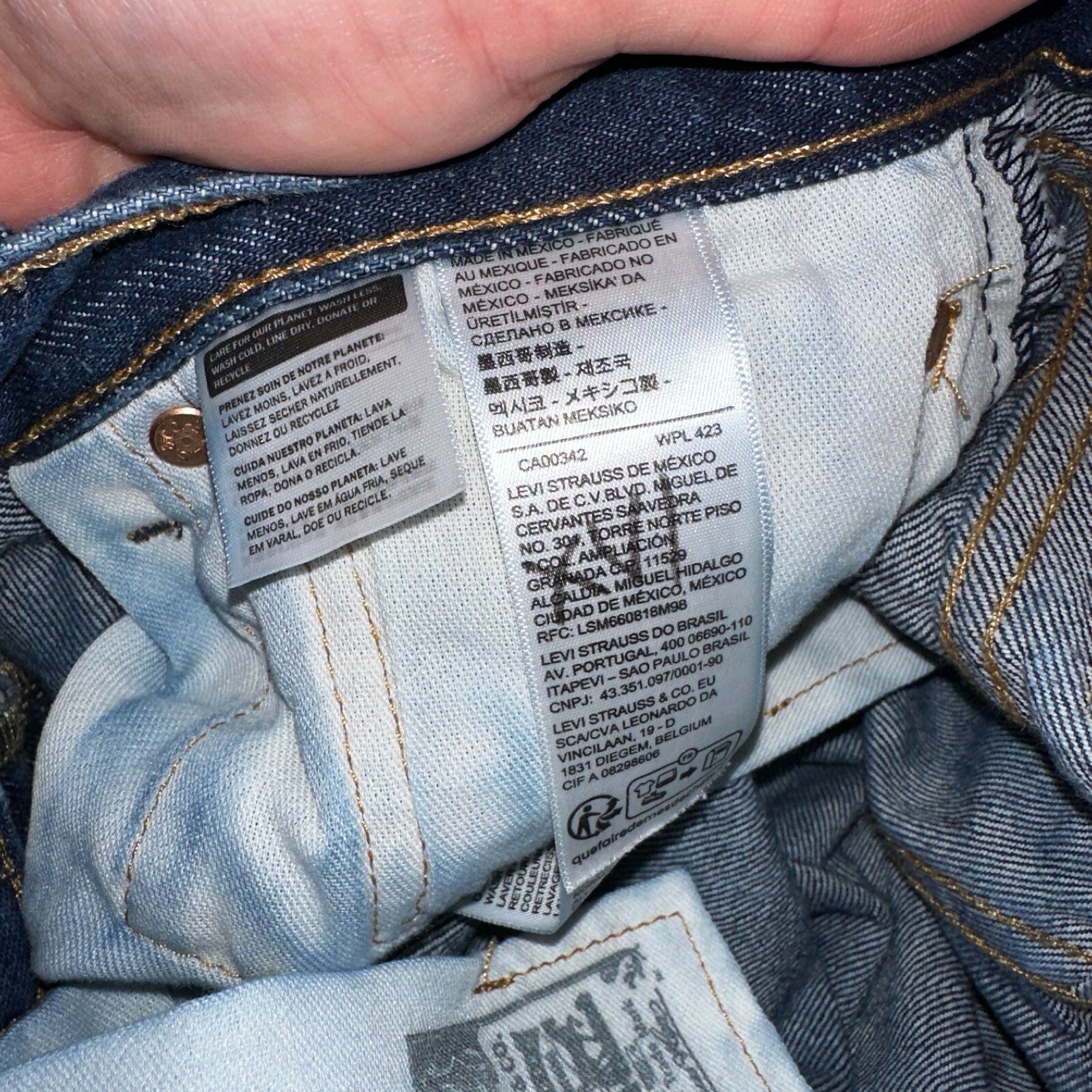 Levis 501 Y2K XX Straight Leg Jeans Blue VTG Dark Wash 34x32 Act 30x28