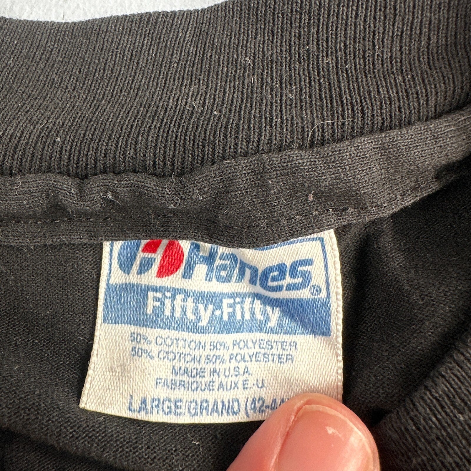 Hanes 1982 Poker Run VTG T Shirt Aces Cool Black 80s AMO Central Oregon July 18