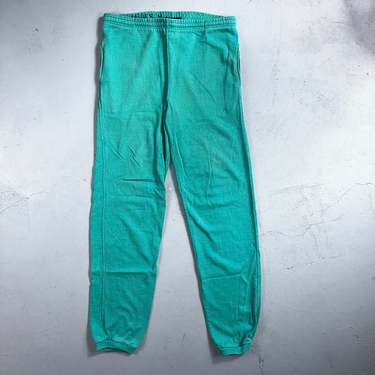 Vintage 90s Lands End Fleece Sweatpants Adult M Green Made In USA Champion