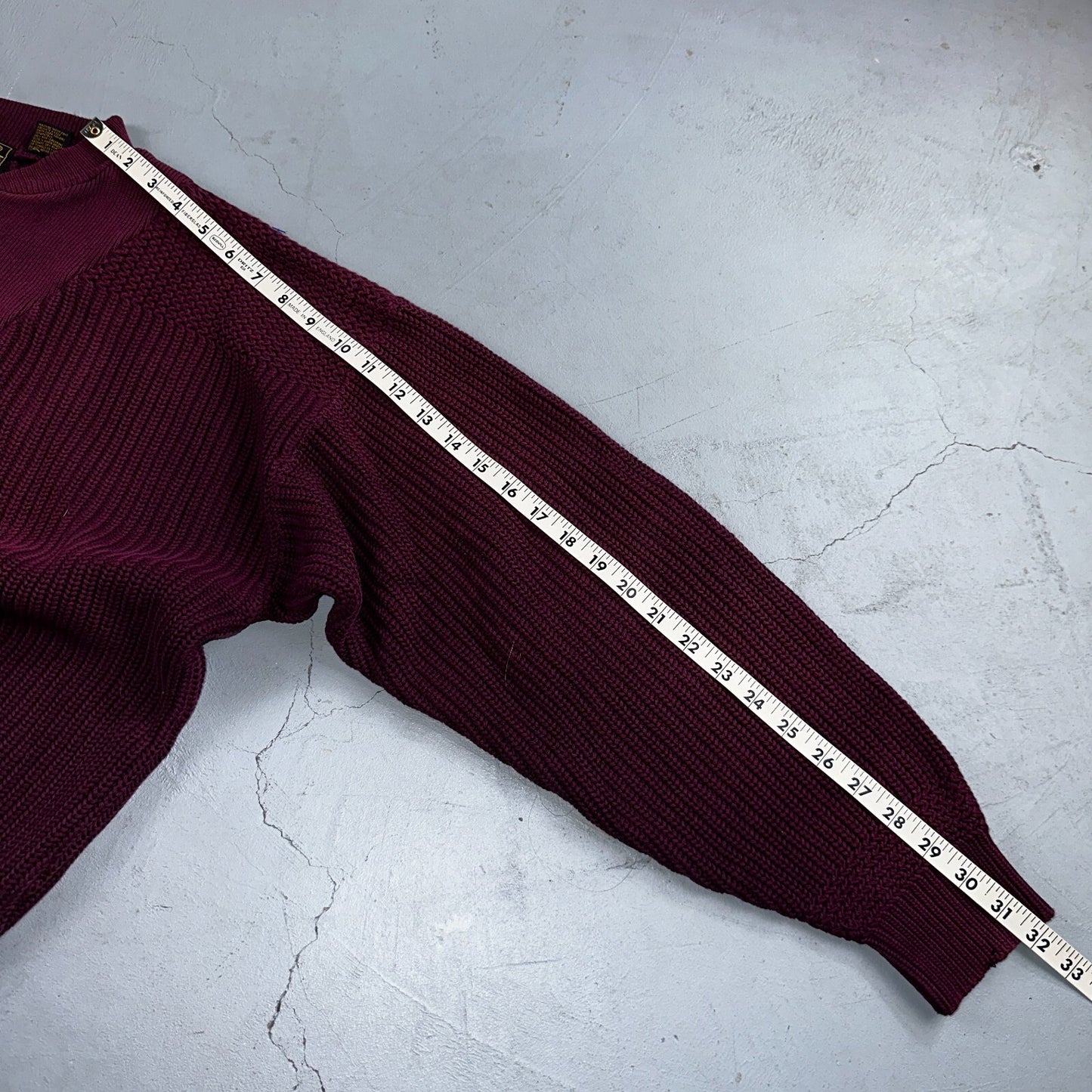 Eddie Bauer VTG 80s Sweater Mens Large Maroon Knit Henley Pullover Outdoor