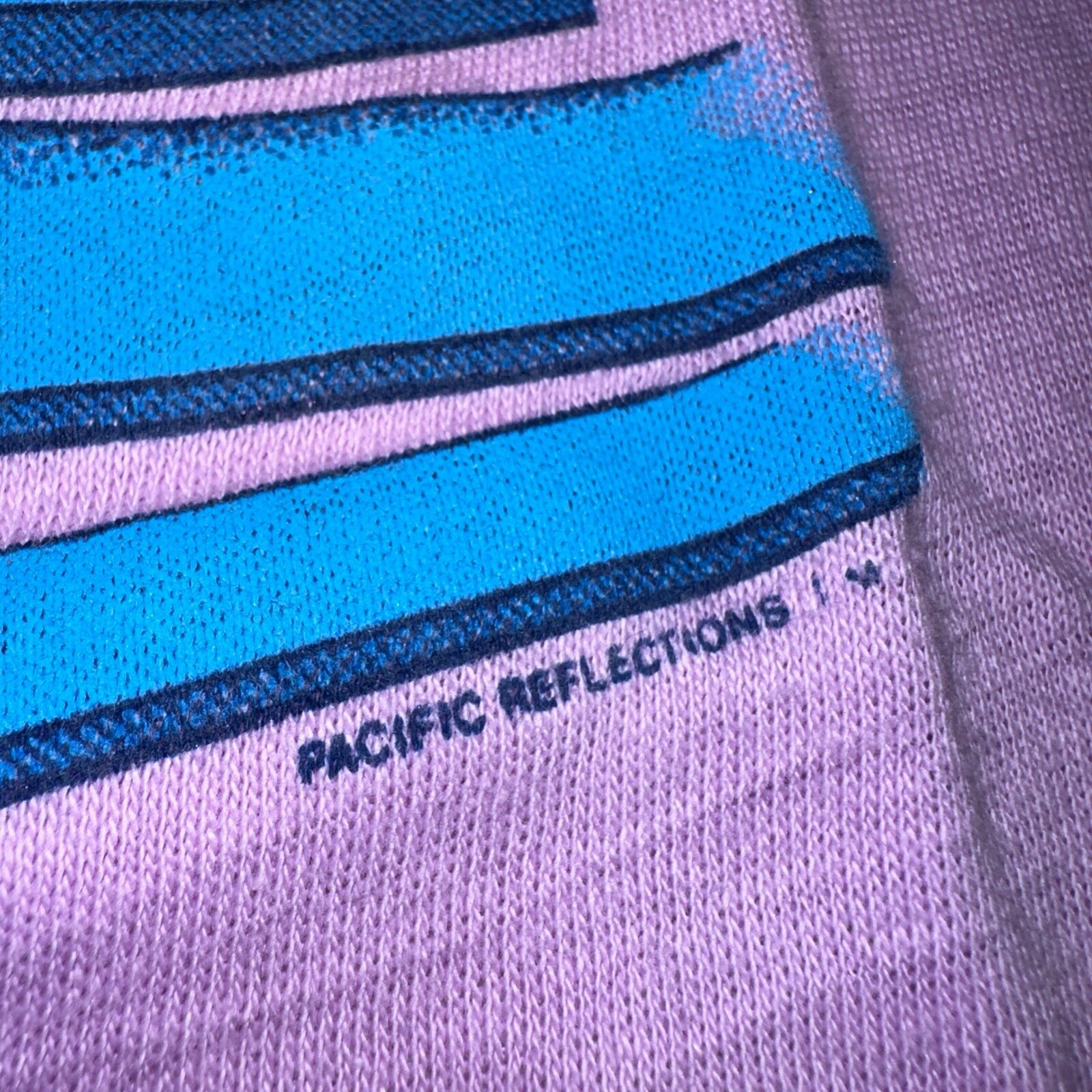 Hawaii Graphic Single Stitch VTG T Shirt Sunset Palm Trees Purple 90s Graphic