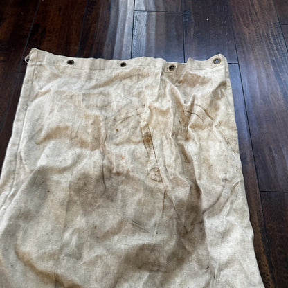 VTG WWII Canvas Garment Laundry Bag Rare Military Denim 1940s 40s 50s Stencil