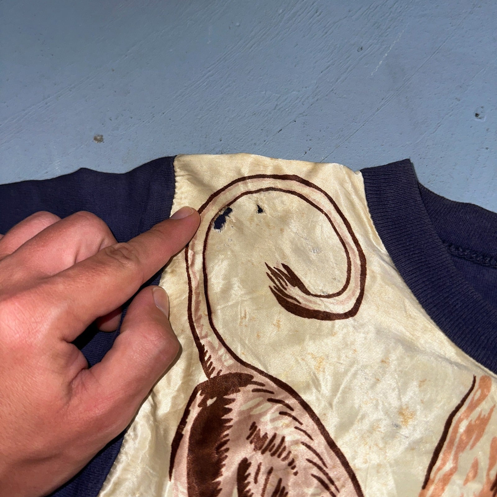 VTG Penneys Novelty Boys T Shirt Size 16 1950s Black Panther Rockabilly Sukajan