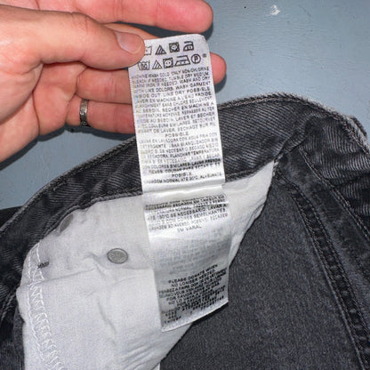 Levis 505 Vintage Y2K Straight Leg XX 2000s Jeans 32x30 Black Light Wash 31x29