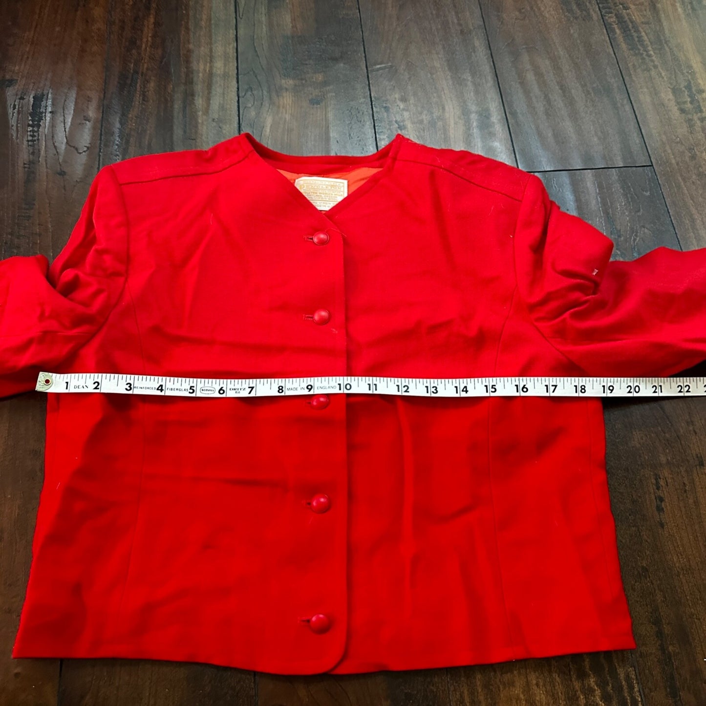 VTG Pendleton Women’s 100% Virgin Wool Red Blazer Jacket USA 80s Sweater