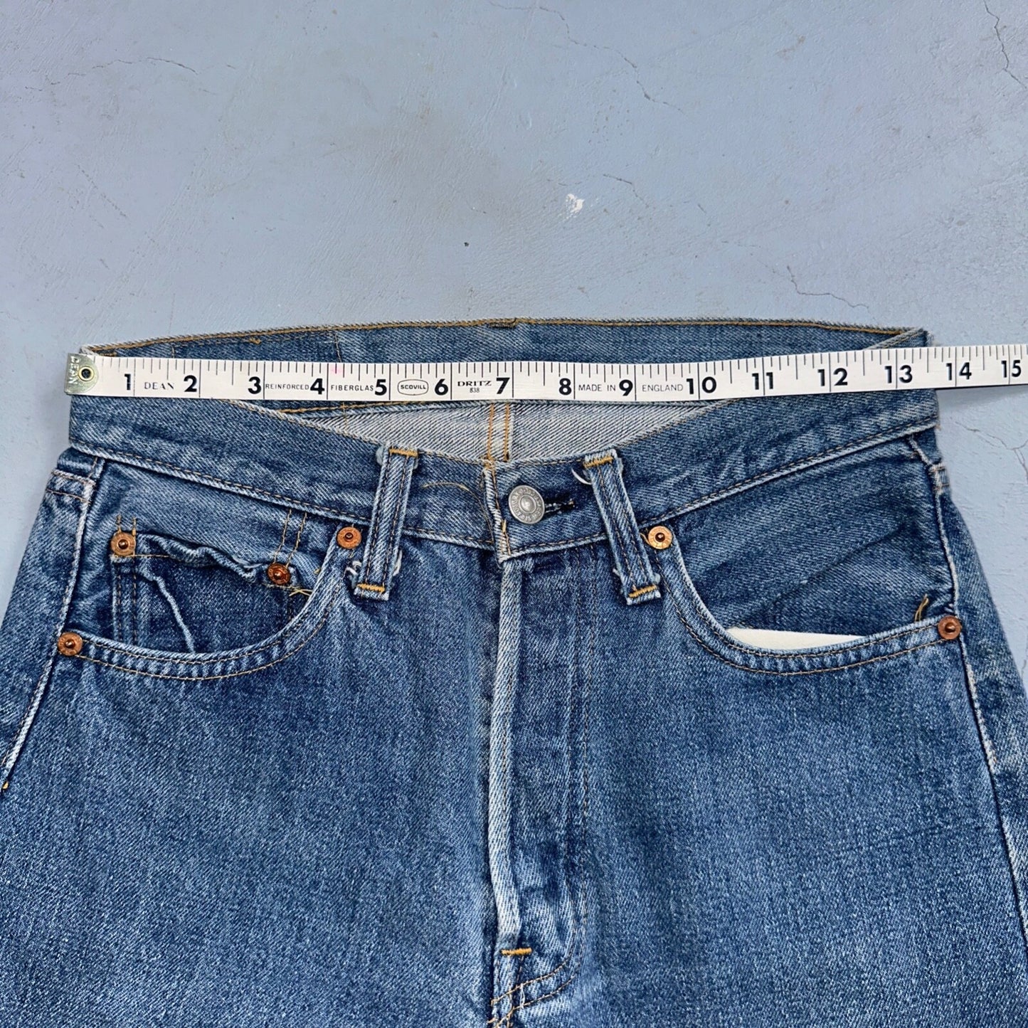 Levis 501 VTG 70s SS Redline Selvedge Jeans XX Altered Skinny Capri Act 27x25