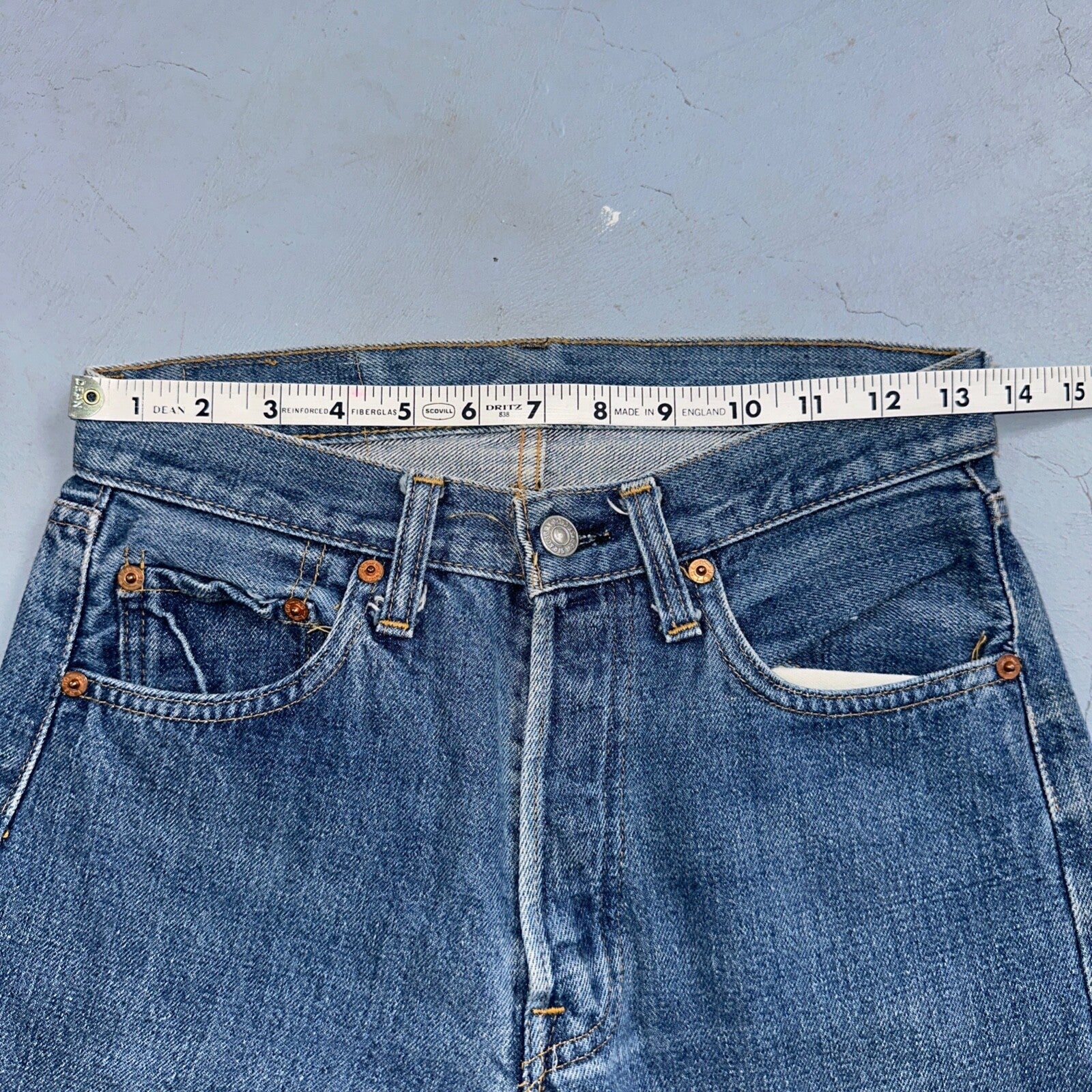 Levis 501 VTG 70s SS Redline Selvedge Jeans XX Altered Skinny Capri Act 27x25