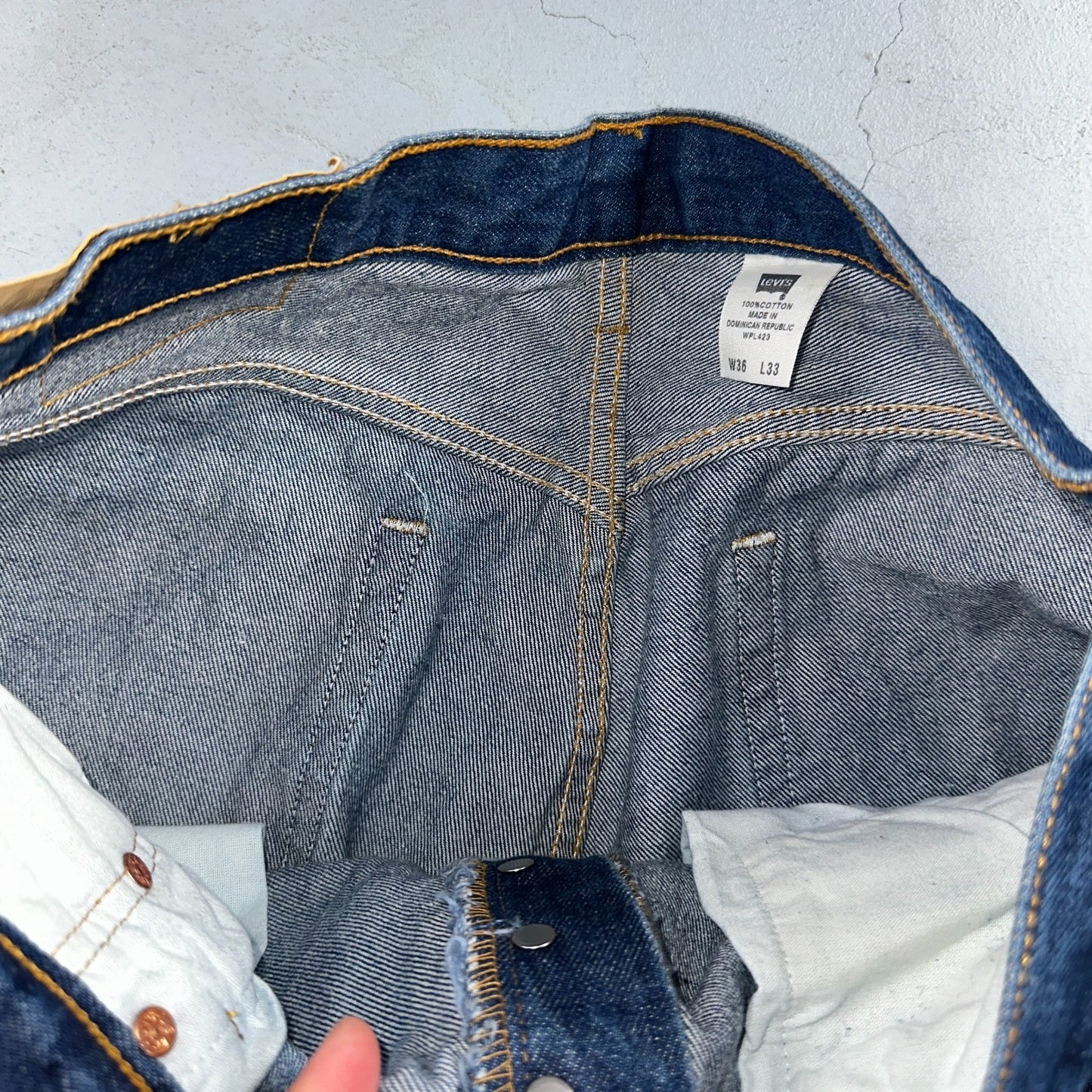 Levis 501 Vintage Y2K 90s XX Straight Leg Jeans Blue Dark Wash 36x33 Act 32x26