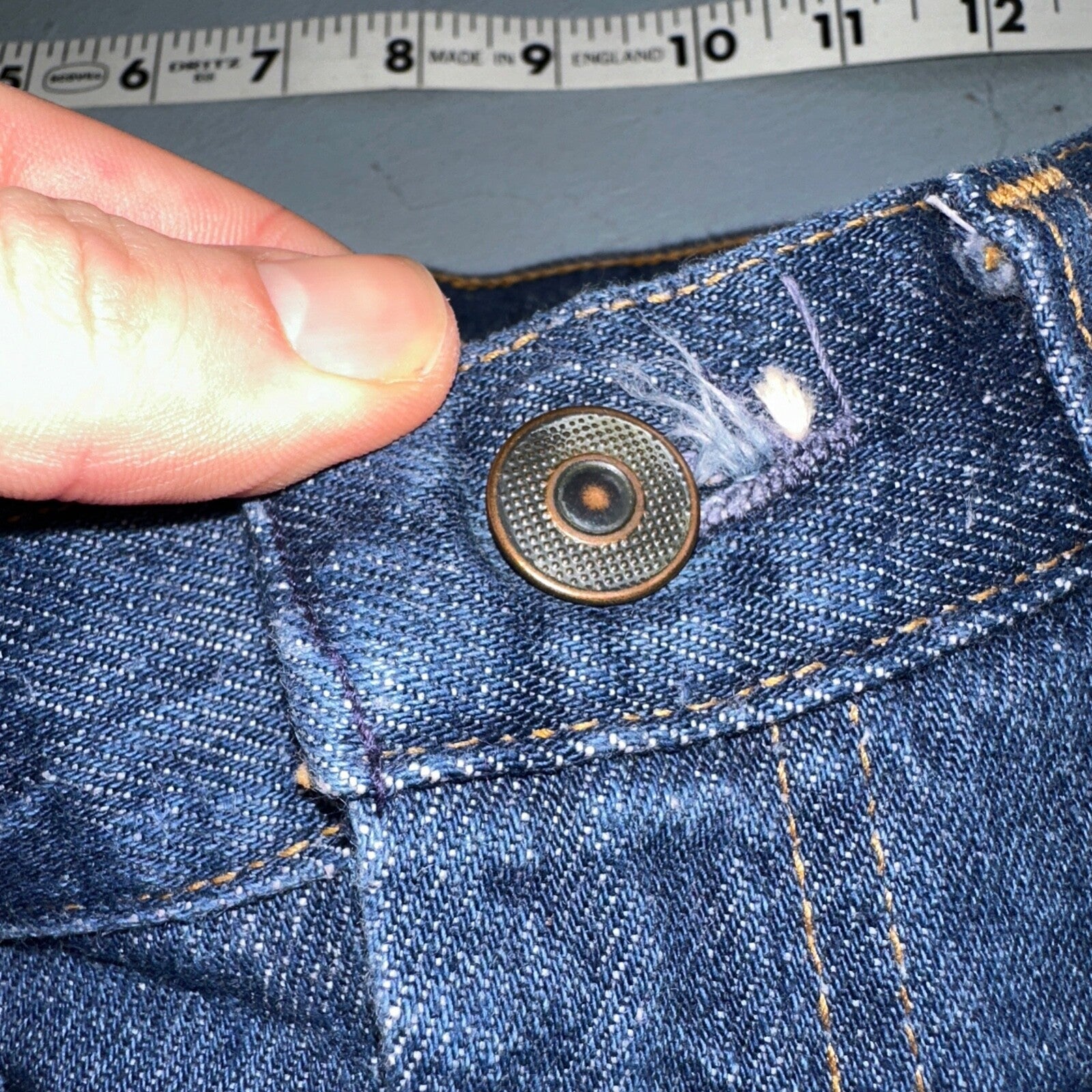 1970s VTG Workwear Denim Jeans Size 30x29 70s Rockabilly 501 High Rise Talon