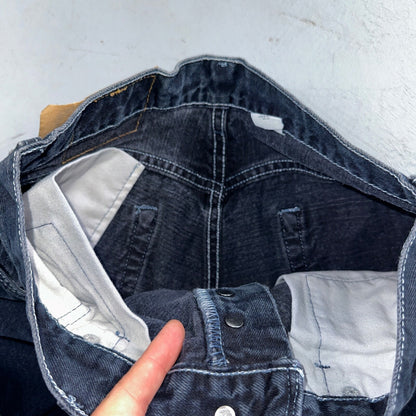 Levis 501 Vintage 90s Mexico Straight Leg Jeans 30x32 Y2K Dark Wash Act 28x32