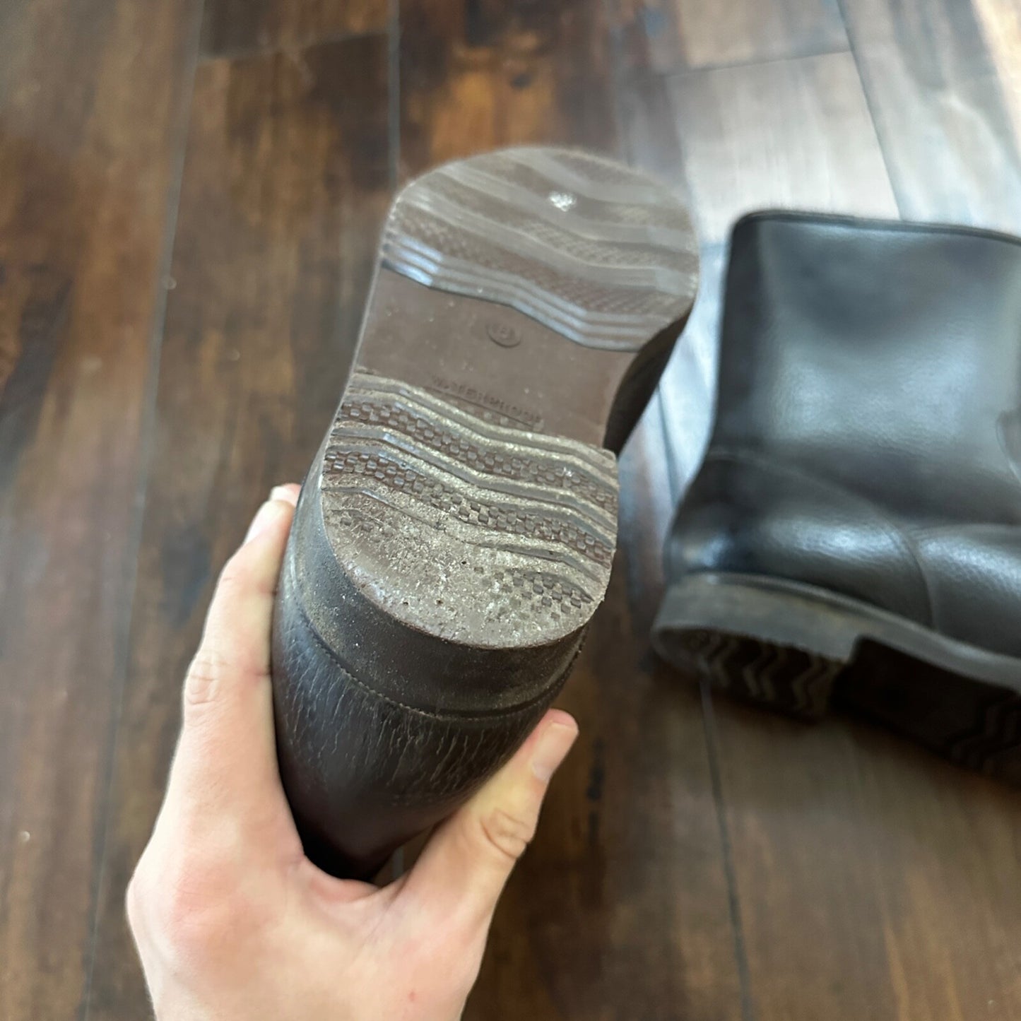 VTG Work Boots Men's 8 Brown Leather Waterproof Insulated USA Made Warm 80s