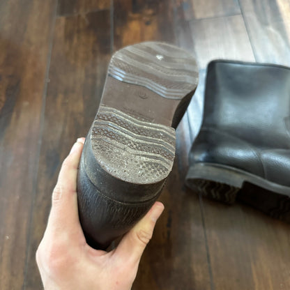 VTG Work Boots Men's 8 Brown Leather Waterproof Insulated USA Made Warm 80s