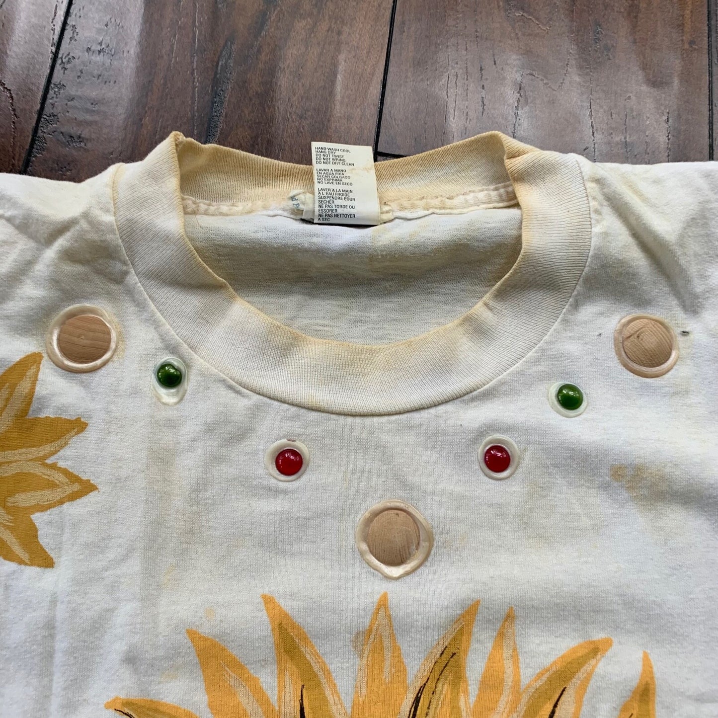 Sunflower Vintage T Shirt Custom Art Sun Summer Jewels Hipster Rap Custom 