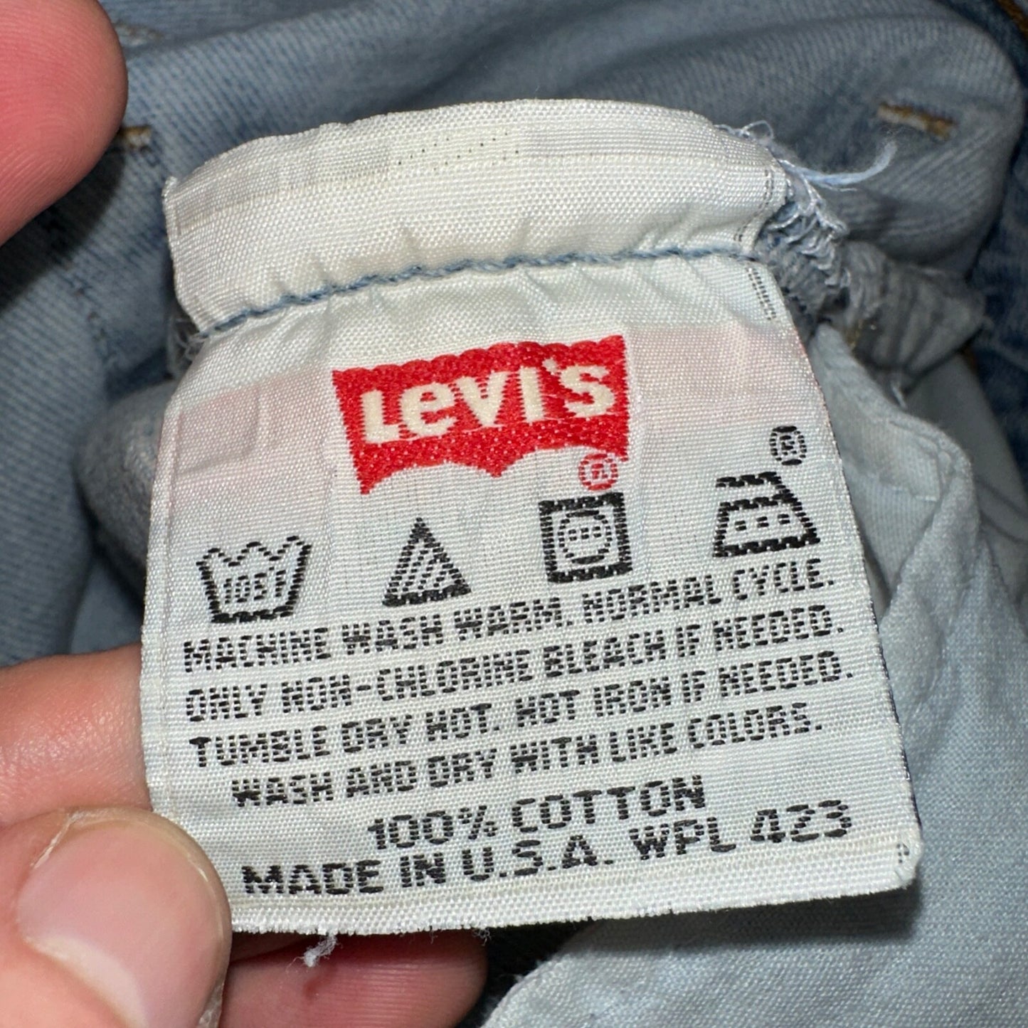 Levis 501 Vintage 90s USA XX Straight Leg Jeans Blue Light Wash 34x34 Act 32x32