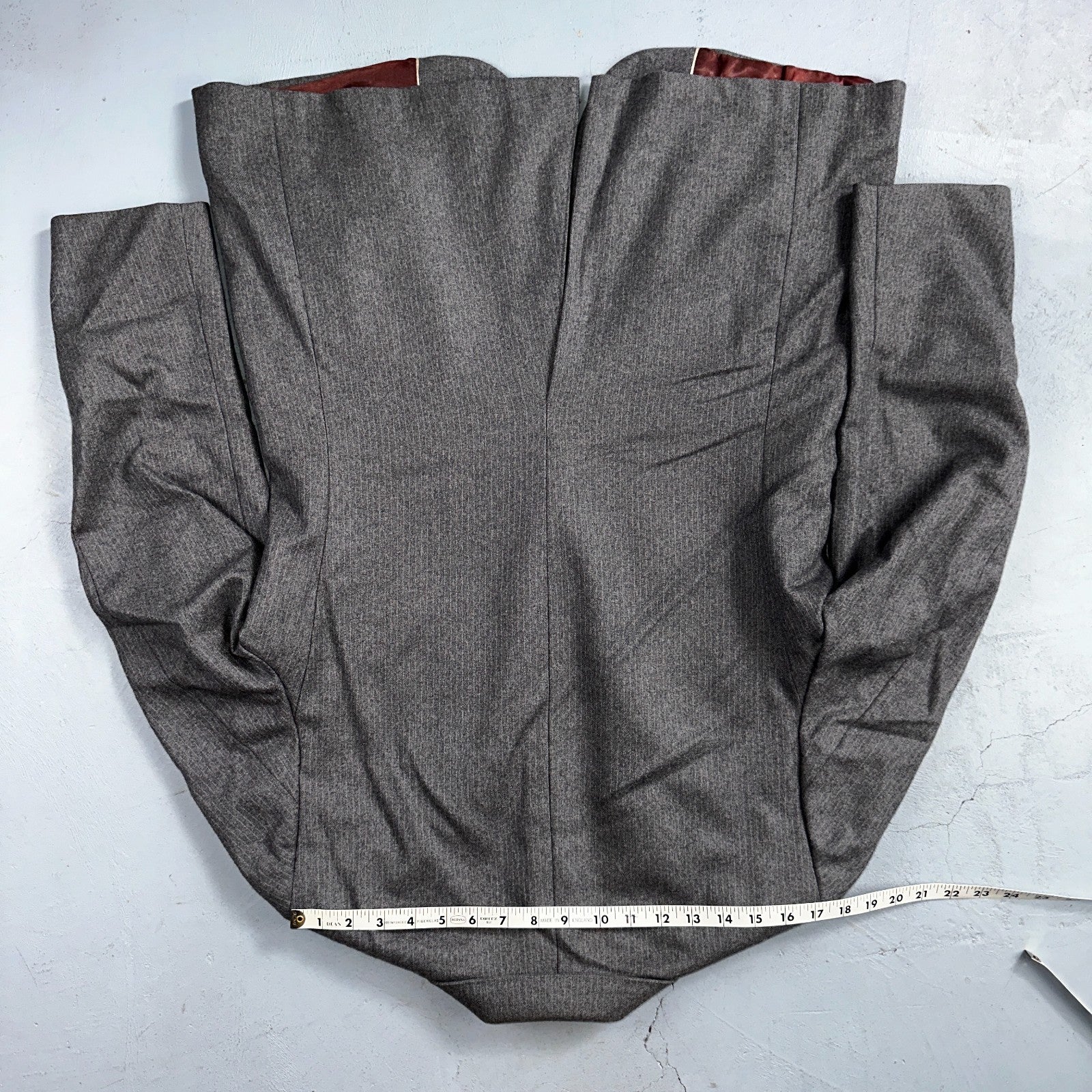 VTG Mens 2 PC Suit 41 Jacket Coat Pants Gray Rockabilly 80s Egon Von Furstenberg