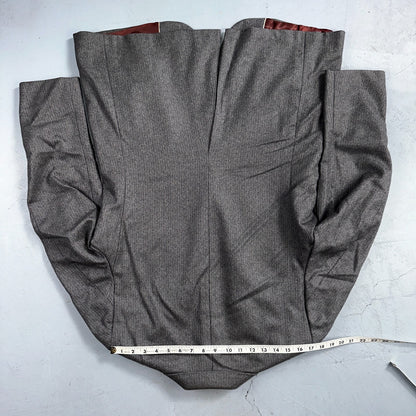 VTG Mens 2 PC Suit 41 Jacket Coat Pants Gray Rockabilly 80s Egon Von Furstenberg